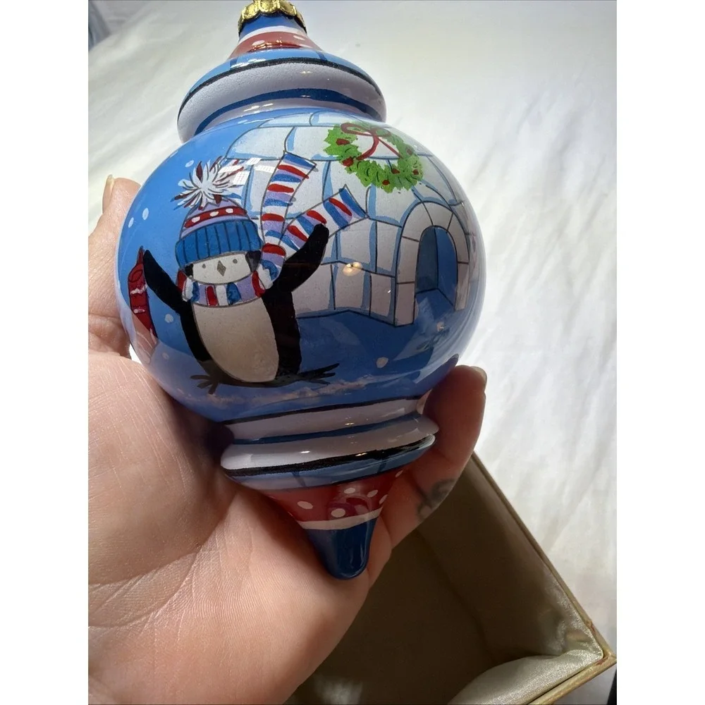 Li Bien Pier 1 Ornament Christmas Penguins, Igloo & Sledding with Gifts 2016 -3